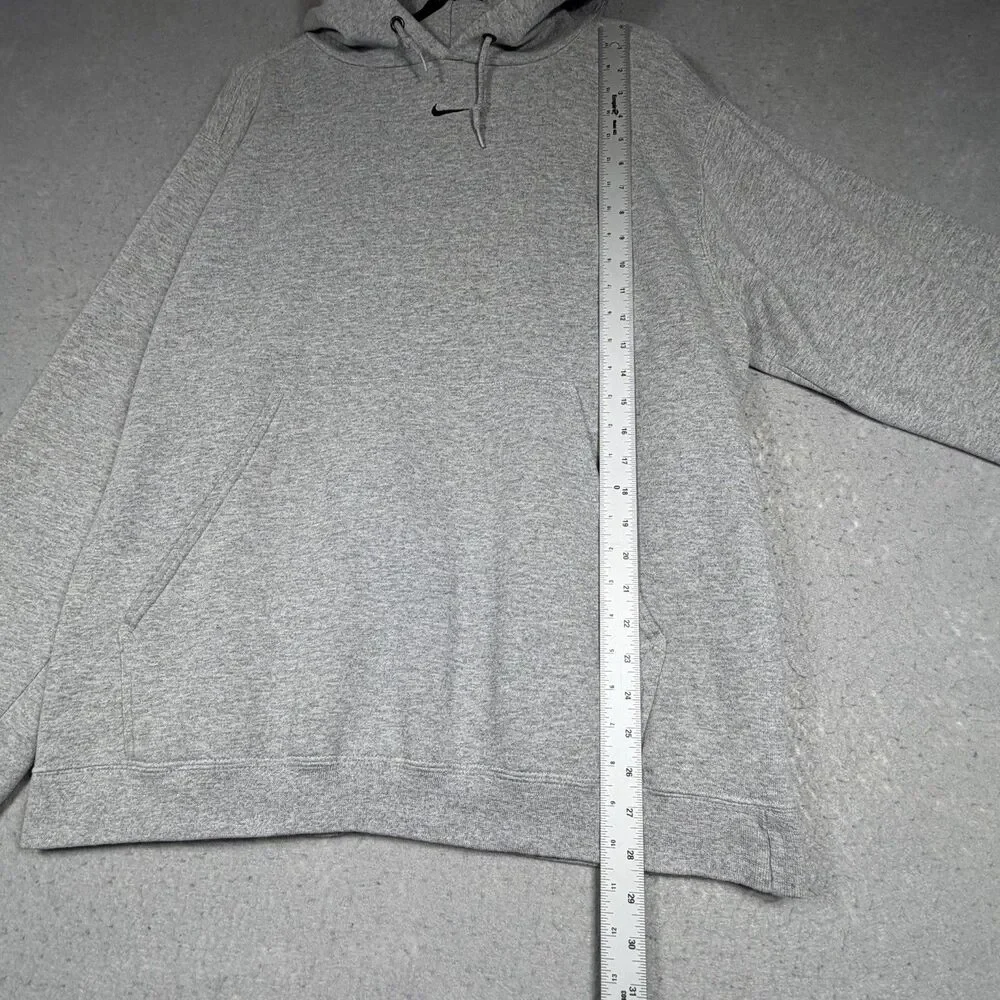 Vintage 90's Nike Large Gray Center Swoosh Rare Pullover Hoodie Sweatshirt